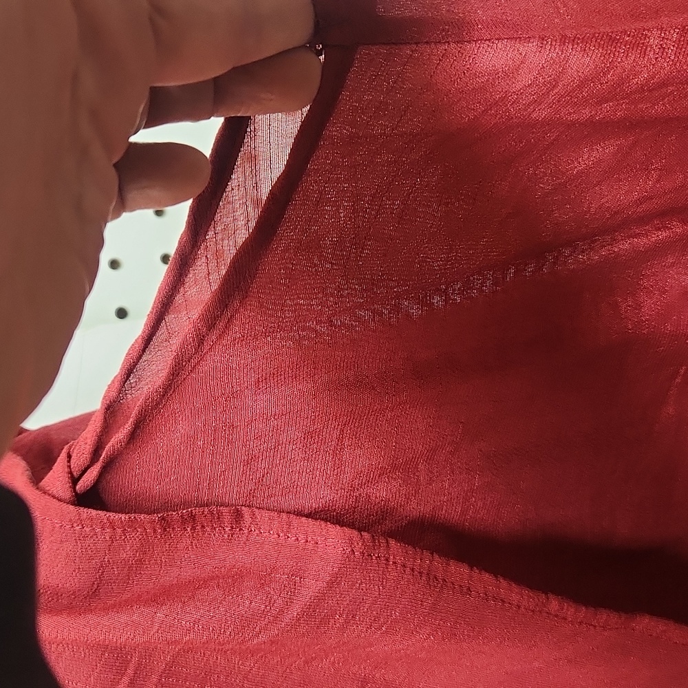 Umgee layered top 2XL cranberry red EUC tub 10 - Picture 5 of 7